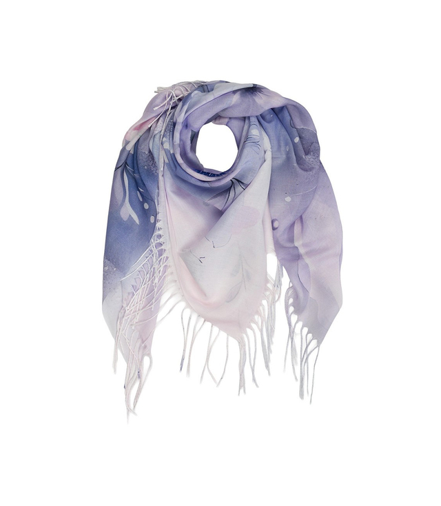 Dámská šála s květinovým vzorem 180x70