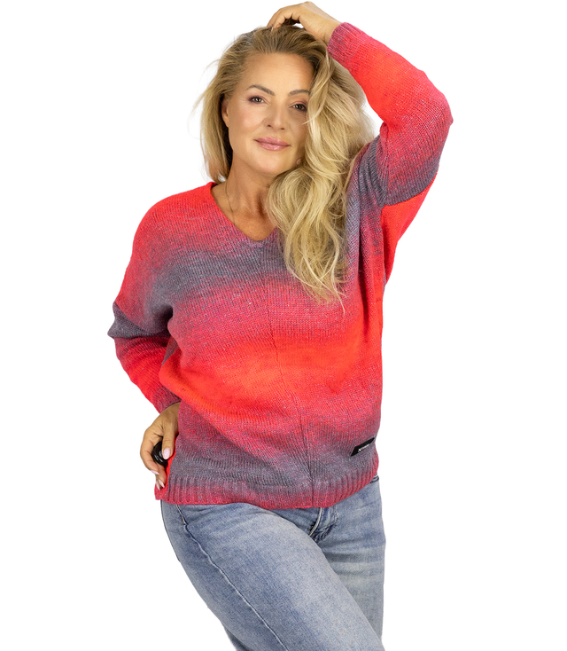 Teplý dámský svetr oversize beautiful OMBRE