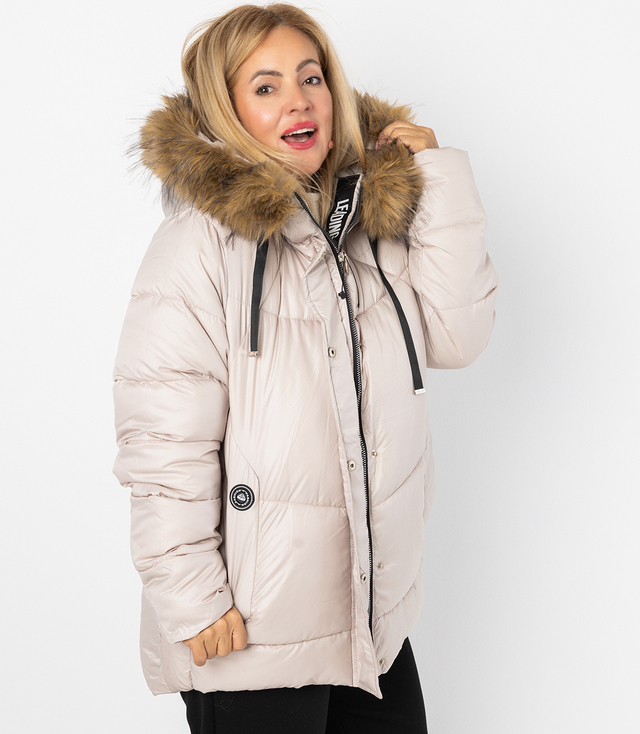 Teplá zimní bunda s kožešinovou kapucí URBAN EXPLORER PLUS SIZE
