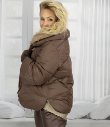 Zimní oversize bunda s kožešinou BOMBER LUX