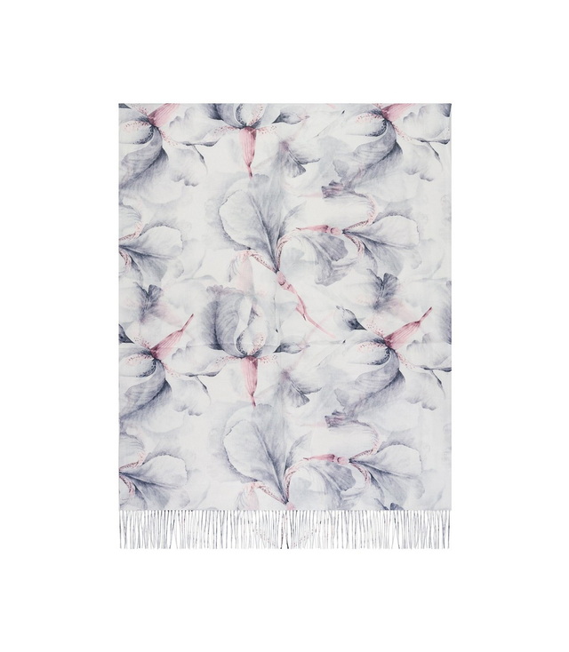 Dámská šála s květinovým vzorem 180x70