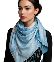 Dámská šála s květinovým vzorem 180x70