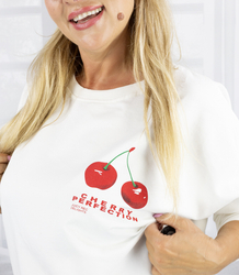 Dámská mikina oversize s potiskem třešní CHERRY PERFECTION