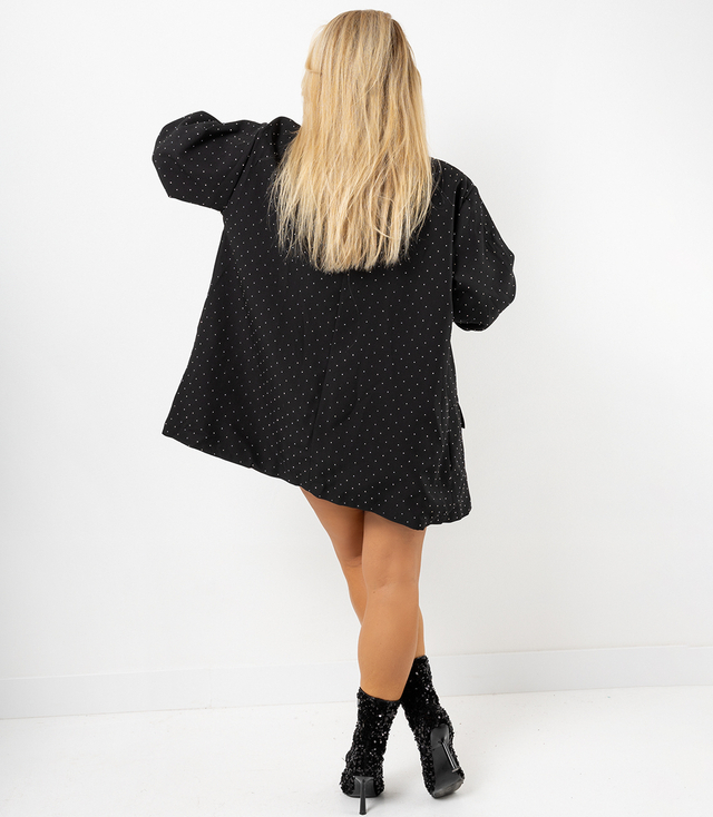 Oversize bunda zdobená krystaly STARDUST