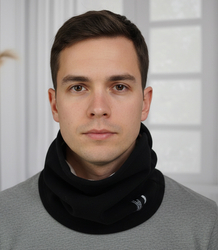 Termální fleecová kukla - černá, ohřívač krku a hlavy