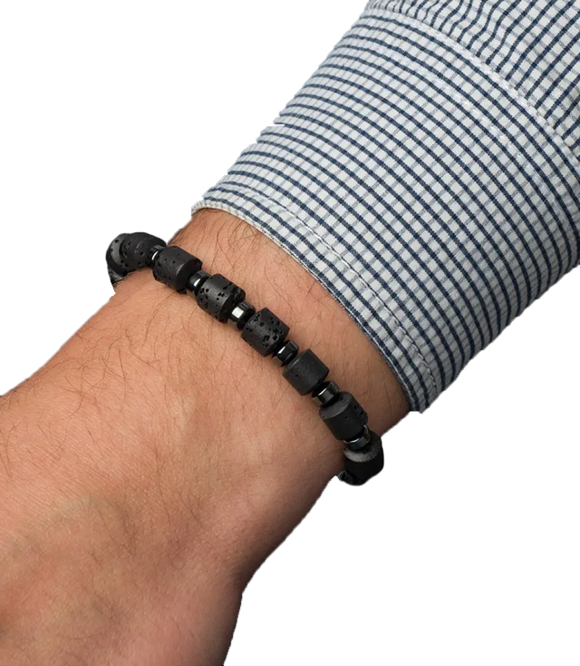 Pánský náramek s přírodními kameny