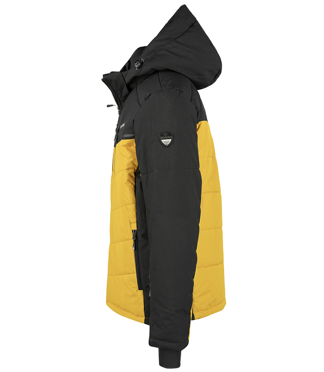 Pánská prošívaná zimní bunda s kapucí dvoubarevná