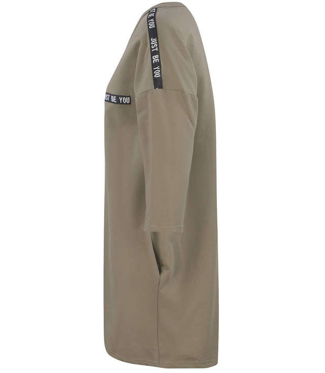 Rovné mikinové tunikové šaty PLUS SIZE