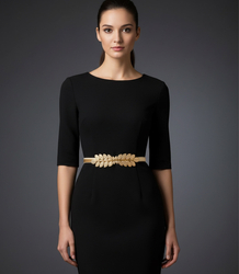 Dámský ozdobný pásek na šaty listy