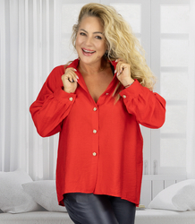 Volná košile s mašlí na zádech delší zadní díl LILIANA