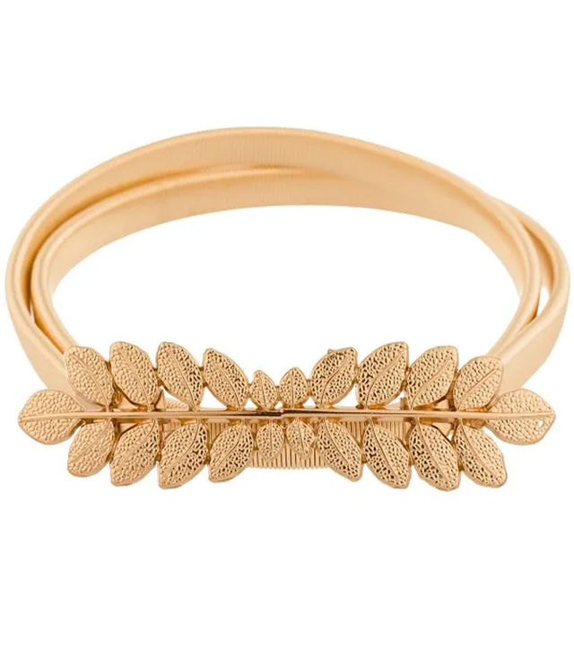 Dámský ozdobný pásek na šaty listy