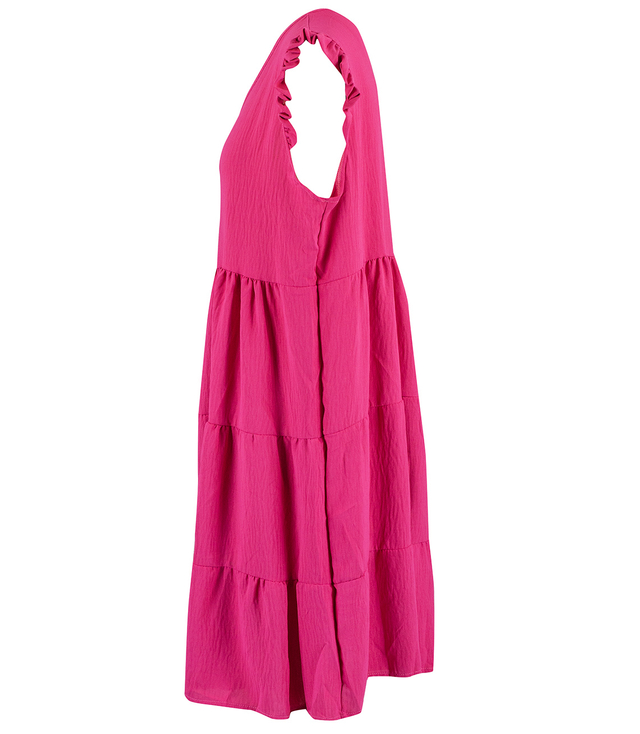 Krásné, volné letní midi šaty s volánky, IZABELL