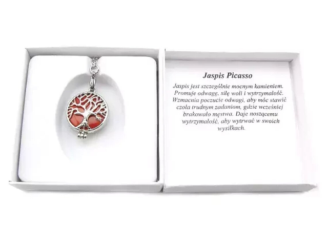 Náhrdelník z chirurgické oceli jaspis picasso