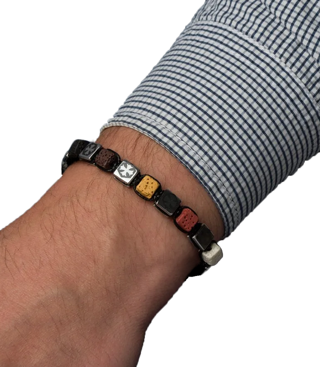 Pánský náramek s přírodními kameny