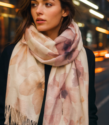 Dámská šála s květinovým vzorem 180x70