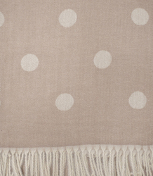 Tkaná šála šátek s puntíky 2 barvy