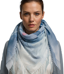 Dámská šála s květinovým vzorem 180x70