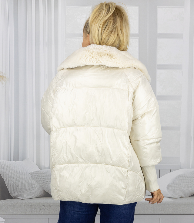 Zimní bunda s ozdobnou kožešinou na límci FIBI