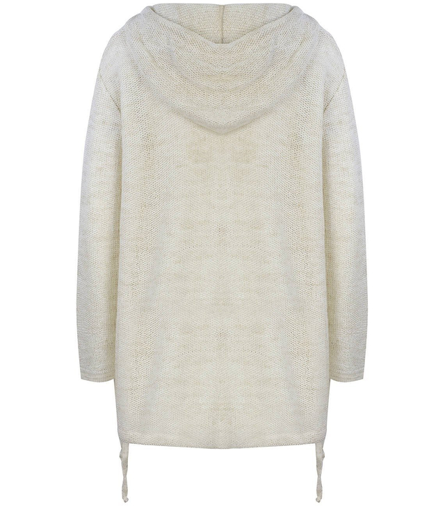 Ažurový svetr s kapucí