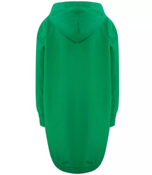 Oversized hladká mikina parka s dlouhými zády