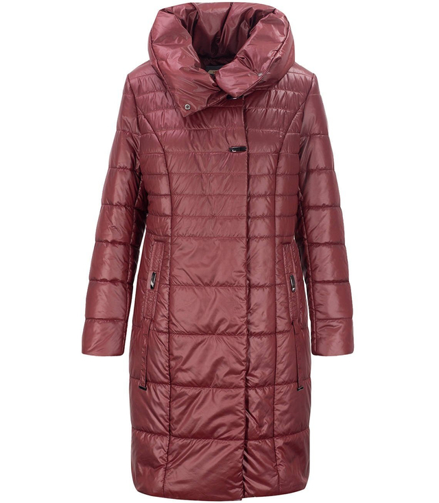 Dámský dlouhý elegantní prošívaný zateplený kabát AMELIA