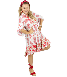 Volné boho midi šaty s volánky PALOMA