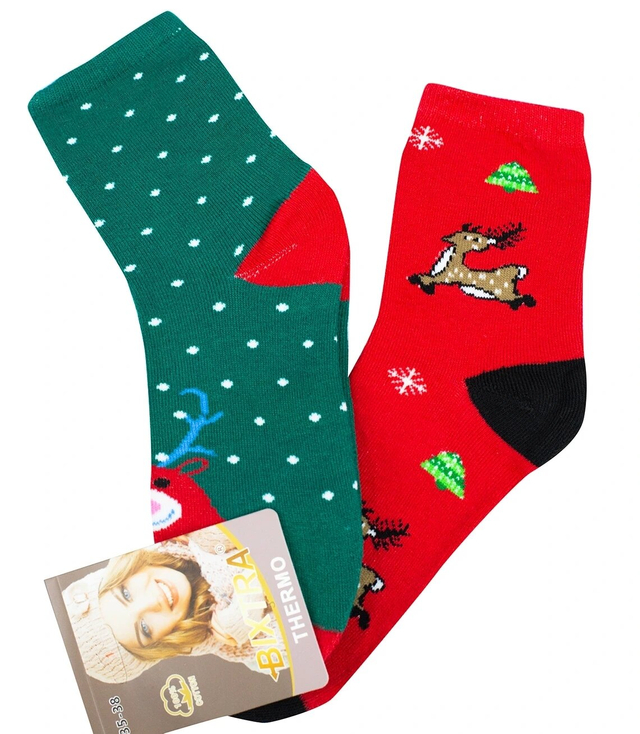 Vánoční ponožky 2-balení SANTA Santa Claus Dárek Unisex