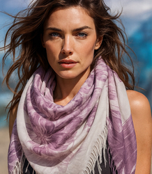 Dámský šátek s květinovým vzorem 100x100