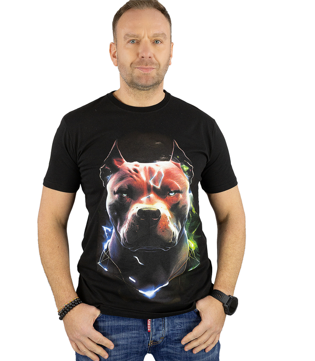 Pánské tričko s krátkým rukávem a psem naduk