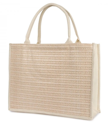 Nákupní taška PARIS MILANO pletená letní plážová taška velká ekologická taška