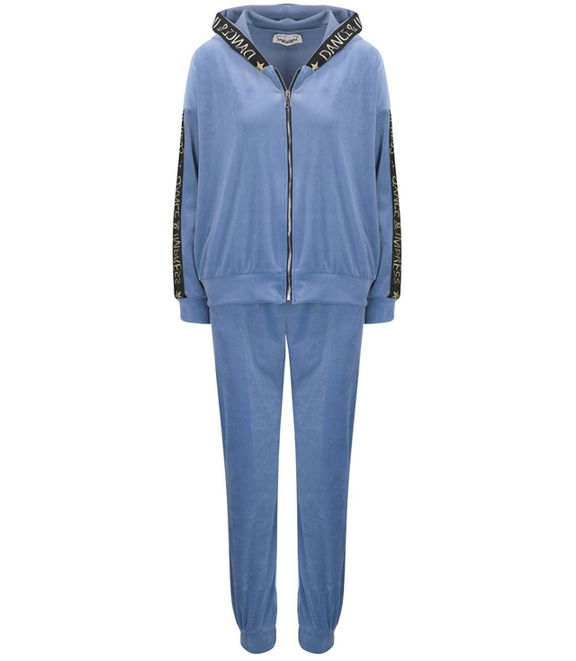 Velurová souprava DRES s opaskem