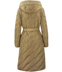 Dlouhá prošívaná zimní péřová bunda Cloak