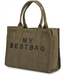 Velká jednobarevná nákupní taška s nápisem "My Bestbag