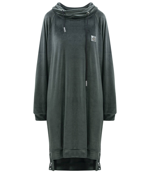 Šaty Velurová mikina s nápisem