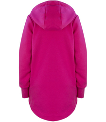 Asymetrická teplá dlouhá mikina parka květiny