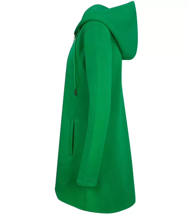 Rozepnutá mikina v pase zpět delší přehoz