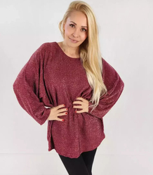 Svetr blůza OVERSIZE brokátový lesk