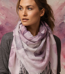 Dámský šátek s květinovým vzorem 100x100