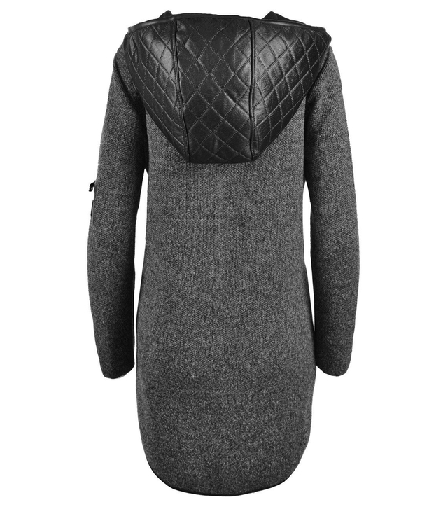 Módní asymetrický svetr a;la kabát