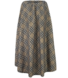 Kostkovaná sukně midi maxi