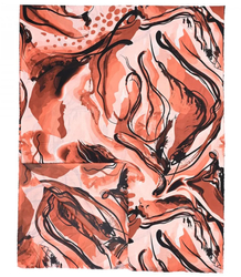 Stylový šátek se střapci abstraktní měkký hladký 180x75 cm