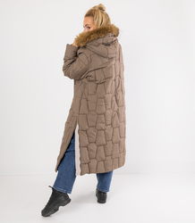 Dlouhá prošívaná zimní bunda URBAN LONG PUFF PLUS SIZE