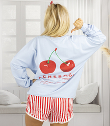 Dámská mikina oversize s potiskem třešní CHERRY PERFECTION