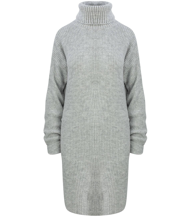 Jednobarevný pletený svetr šaty GOLF