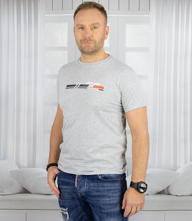 Pánské tričko s krátkým rukávem a sportovním potiskem
