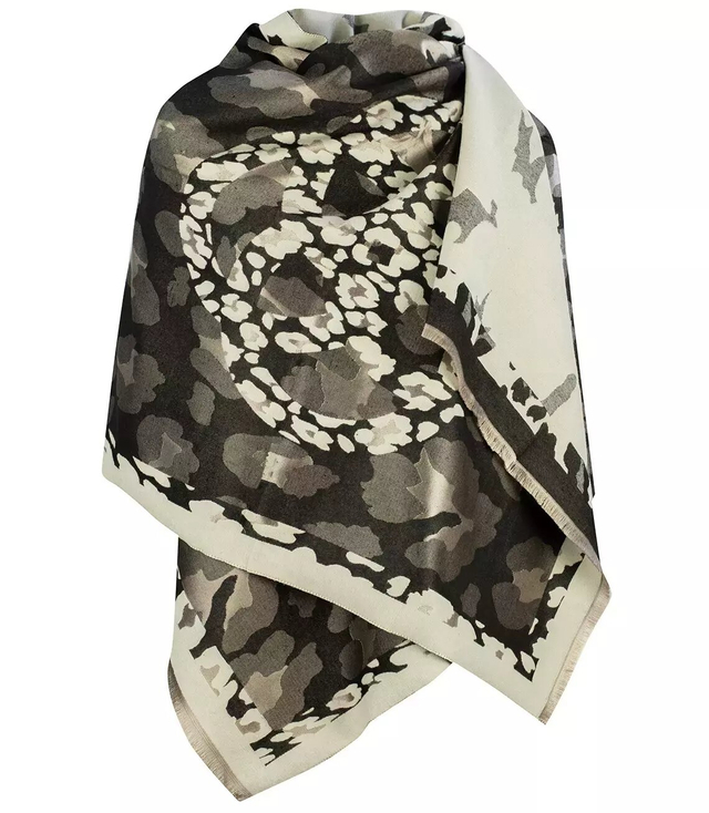 Teplá šála barevná moro třpytky