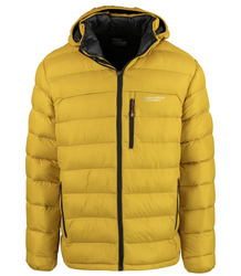 Pánská zimní prošívaná bunda s kapucí 