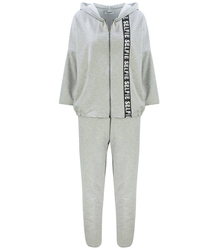 Tepláková souprava kalhoty mikina s páskou s nápisem