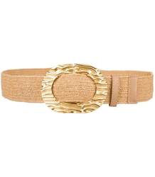 Pletený dámský opasek s velkou sponou