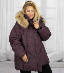 Teplá zimní bunda trapézového střihu COCO